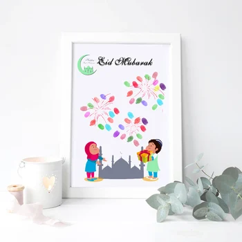 Creative Eid Party Decoration, Eid mubarak Fingerprint Guest Book, DIY happy 2018 Eid Mubarak Decoration, Eid Mubarak Souvenir
Creative Eid Party Decoration, Eid mubarak Fingerprint Guest Book, DIY happy 2018 Eid Mubarak Decoration, Eid Mubarak Souvenir