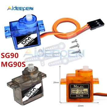 1Pcs SG90 MG90S Mini Micro Servo For Arduino RC 250 450 6CH For Helicopter Steering Gear Airplane Aeroplane Car Boat
1Pcs SG90 MG90S Mini Micro Servo For Arduino RC 250 450 6CH For Helicopter Steering Gear Airplane Aeroplane Car Boat