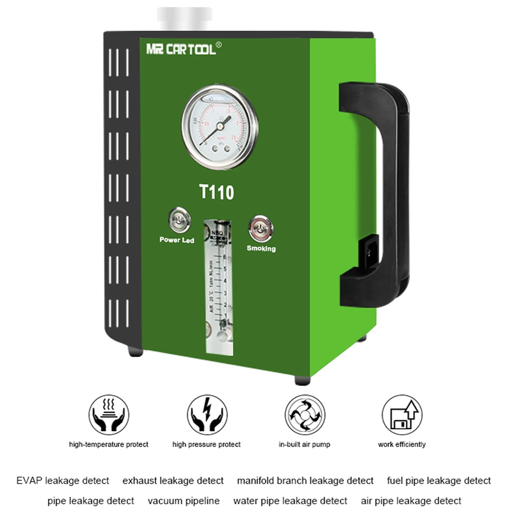 MR CARTOOL T110 Car Exhaust Smoke Meter Smoke Generator Vehicle Pipe Leakage Detector Diagnostic Auto 12V DC Inspection Tools
MR CARTOOL T110 Car Exhaust Smoke Meter Smoke Generator Vehicle Pipe Leakage Detector Diagnostic Auto 12V DC Inspection Tools