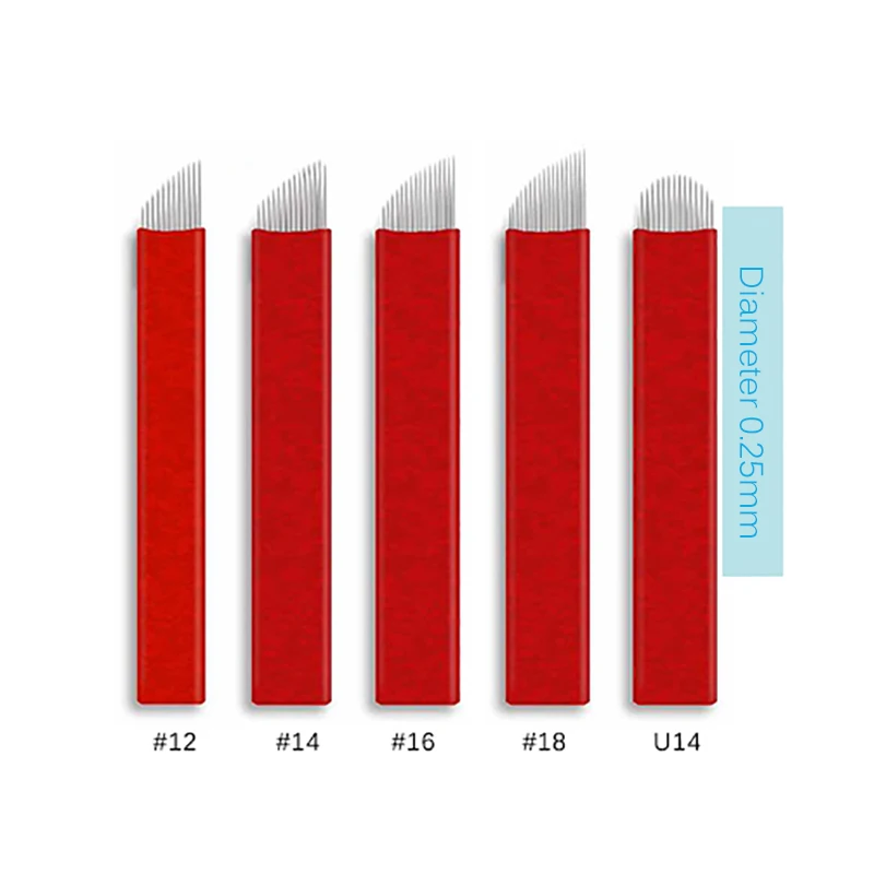 500pcs Diameter 0.25mm red Microblading Blades Sharp Liner Eyebrows Embroidery needle for hand tool tattoo pen
500pcs Diameter 0.25mm red Microblading Blades Sharp Liner Eyebrows Embroidery needle for hand tool tattoo pen