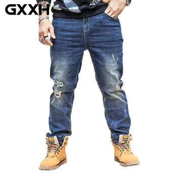 size 36 Patched Holes Straight Jeans Men Cowboy Cool Design Dark Blue Washed Jeans Denim Pants Autumn
size 36 Patched Holes Straight Jeans Men Cowboy Cool Design Dark Blue Washed Jeans Denim Pants Autumn
