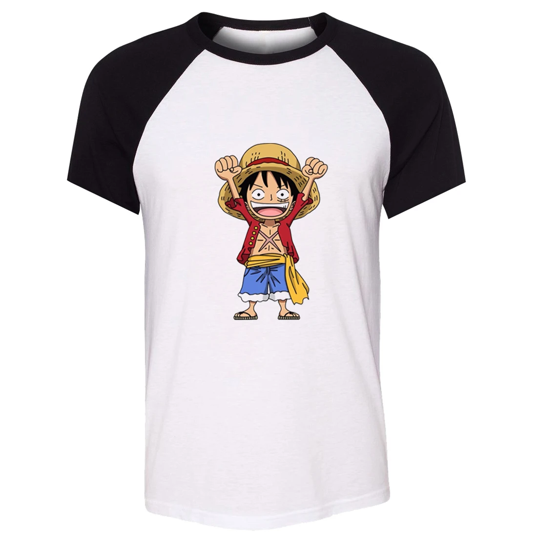 Мужская летняя футболка унисекс с рисунком обезьяны D Luffy Roronoa Zoro Tony Chopper реглан
