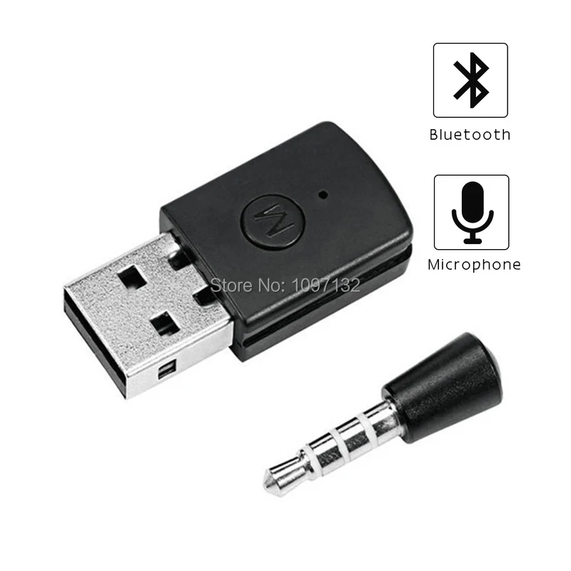Фото 10 шт./лот 3 5 мм Bluetooth 4 0 EDR USB беспроводной ключ адаптер для PS4 гарнитуры наушников |