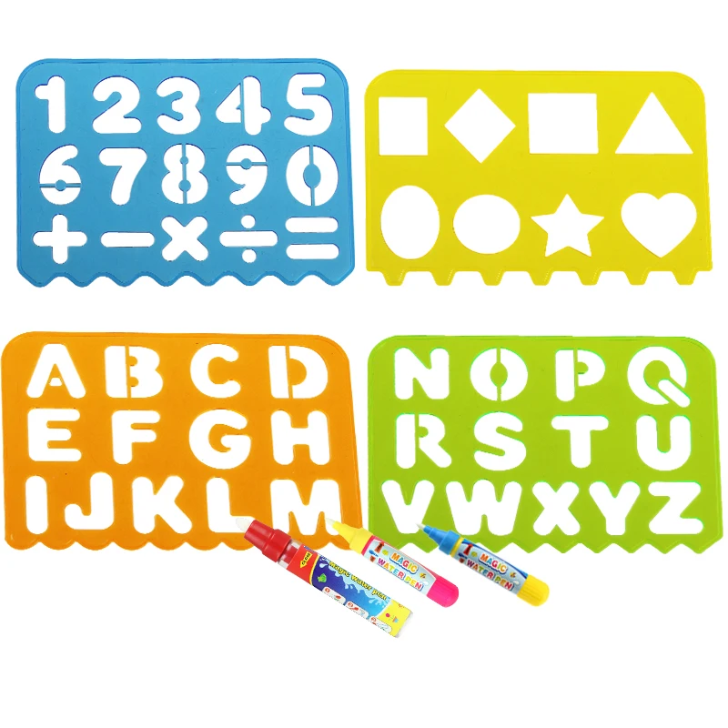 Water Drawing Tool 4 Drawing Templates & 3 Water Pens Water Drawing Pen Pattern Drawing Boards Ruler For Kids
Water Drawing Tool 4 Drawing Templates & 3 Water Pens Water Drawing Pen Pattern Drawing Boards Ruler For Kids
