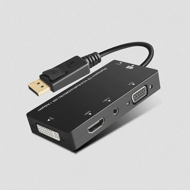 Премиум 3 в 1 порт дисплея Thunderbolt DP штекер DVI VGA HDMI аудио гнездо адаптер конвертер с 5