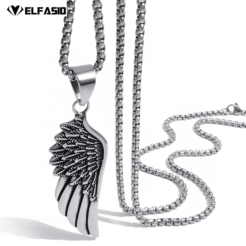 Mens Boys Angel Feather Wing Stainless Steel Pendant With 20-26inch Necklace Chain Jewelry
Mens Boys Angel Feather Wing Stainless Steel Pendant With 20-26inch Necklace Chain Jewelry