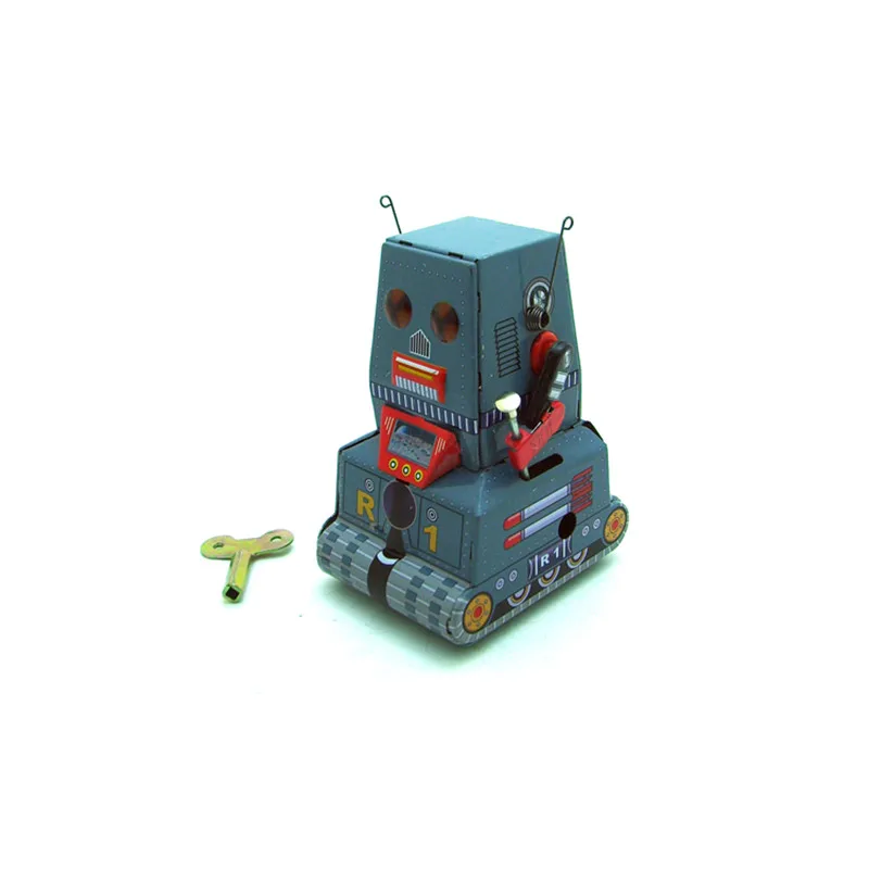 Classic Vintage Clockwork Wind Up Tank Robot Adult Collection Children Tin Toys With Key Fun Toy Gift For Children
Classic Vintage Clockwork Wind Up Tank Robot Adult Collection Children Tin Toys With Key Fun Toy Gift For Children