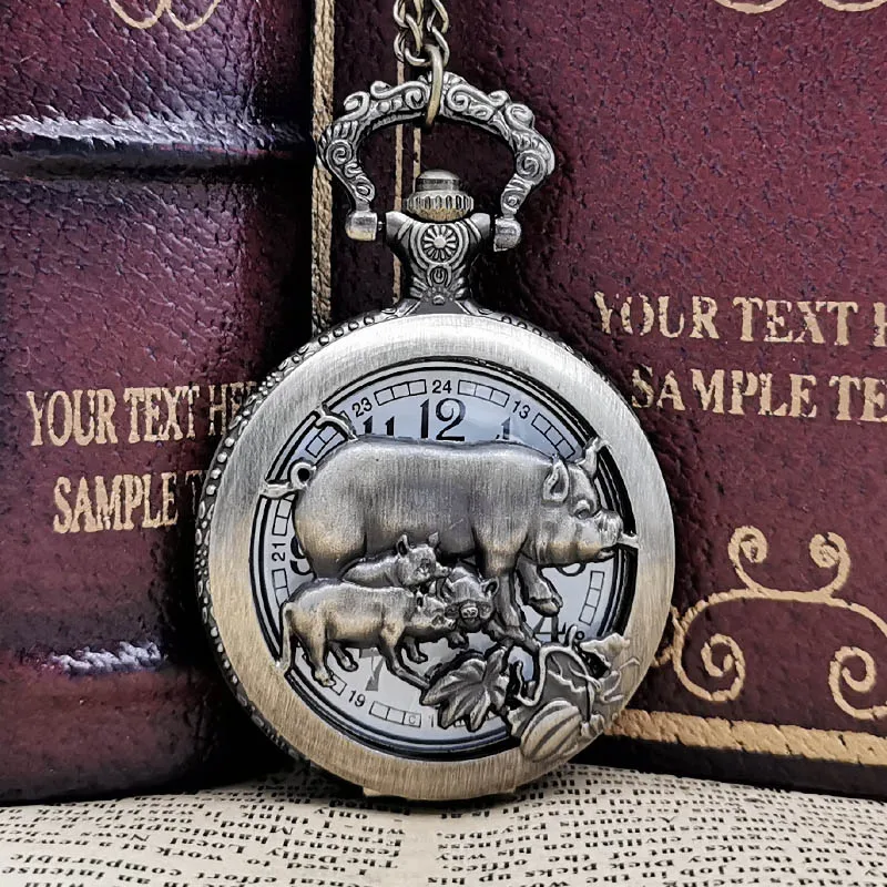 Vintage Sweet Pigs Pendant Necklace Pocket Watch Classic Quartz Pendant Clock Gifts Men Women Kids reloj de bolsillo
Vintage Sweet Pigs Pendant Necklace Pocket Watch Classic Quartz Pendant Clock Gifts Men Women Kids reloj de bolsillo