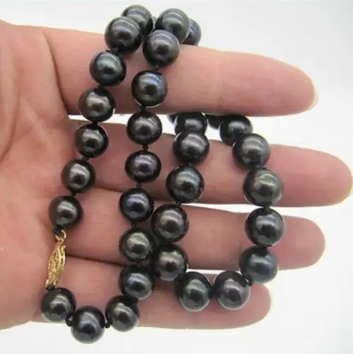 Hot sale new Style >>>>> CHARMING 9-10MM SOUTH SEA BLACK NATURAL PEARL NECKLACE 17'' AA
Hot sale new Style >>>>> CHARMING 9-10MM SOUTH SEA BLACK NATURAL PEARL NECKLACE 17'' AA