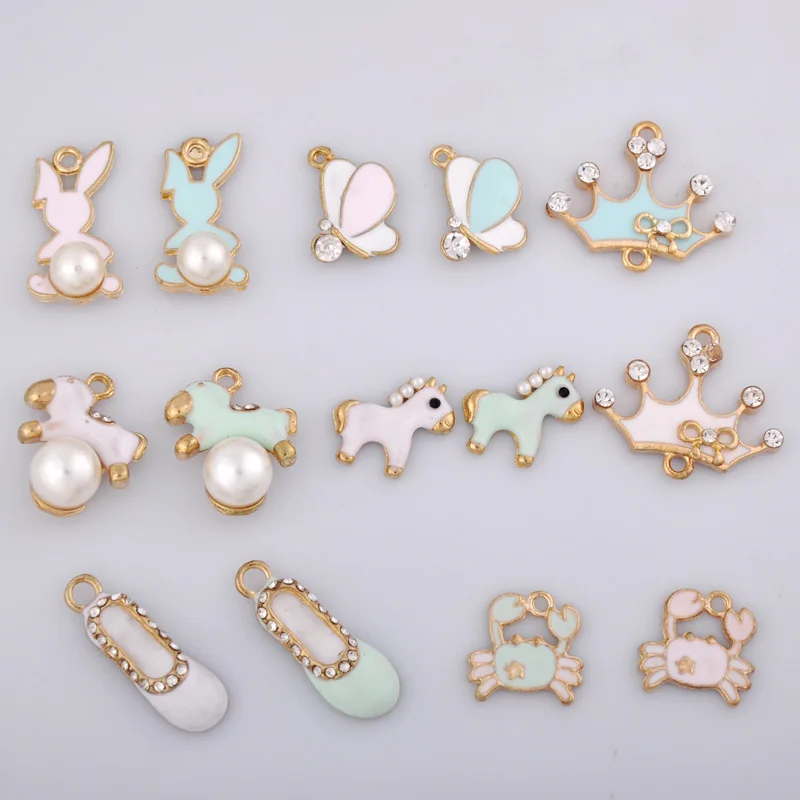 10pcs Korean bunny horse crown crab charms pearl metal rabbit flat shoes butterfly pendant alloy DIY dangle accessories bracelet
10pcs Korean bunny horse crown crab charms pearl metal rabbit flat shoes butterfly pendant alloy DIY dangle accessories bracelet