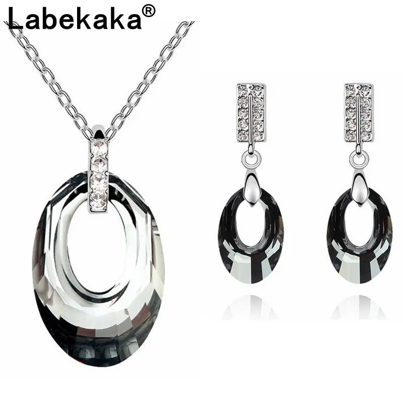 

Labekaka Pendant Necklace Earrings Jewelry Set Jewelry Women Mother Wife Gift embellished with Crystal from Swarovski Elements