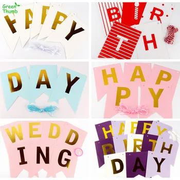 1pc Happy Birthday Wedding Hot Stamping Swallowtail Flag Banner White Black Pink Red Purple Blue For Party Decoration Birthday
1pc Happy Birthday Wedding Hot Stamping Swallowtail Flag Banner White Black Pink Red Purple Blue For Party Decoration Birthday