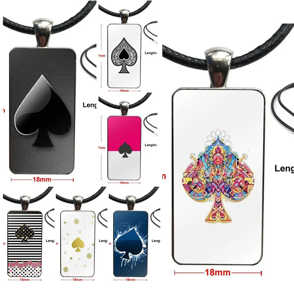 Ace Poker Spade Stainless Steel Color Glass Cabochon With Rectangle Shaped Pendant Choker Necklace For Women Gifts Boy
Ace Poker Spade Stainless Steel Color Glass Cabochon With Rectangle Shaped Pendant Choker Necklace For Women Gifts Boy