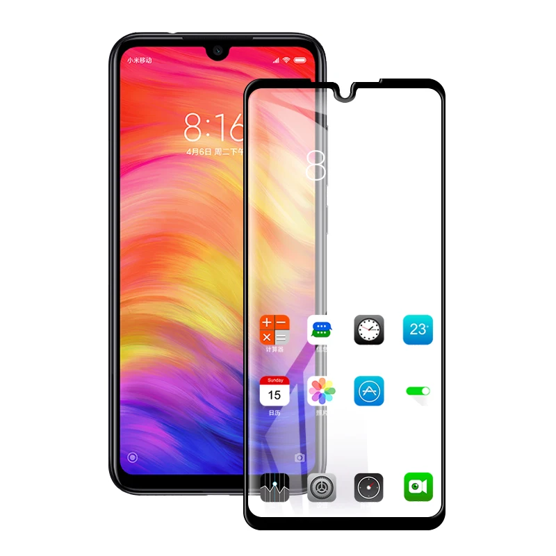 5D Round Curved Edge 4D Upgrade Protective Glass For Xiaomi Redmi Note 7 Pro Front Film |