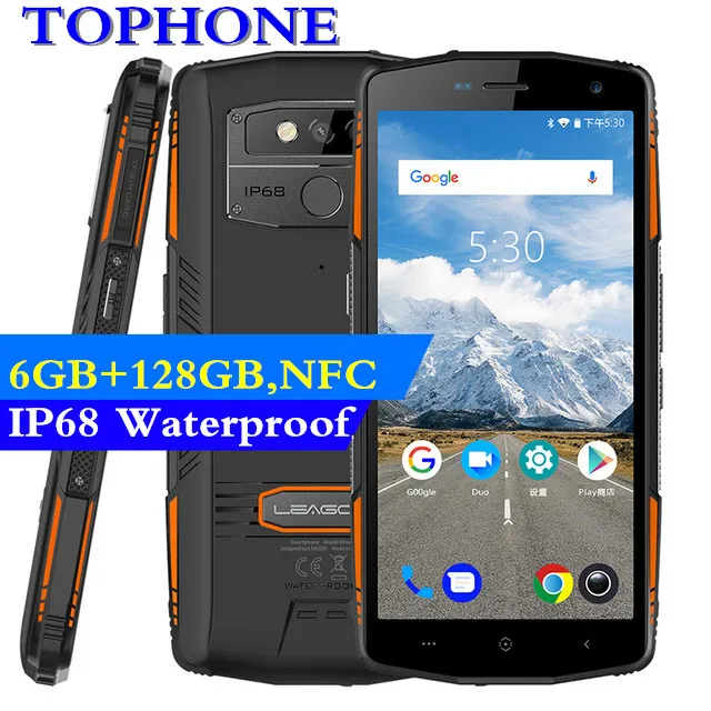 Глобальный Versio LEAGOO xrover IP68 Водонепроницаемый Android8.1 4G мобильный телефон 5 72 "MTK6763