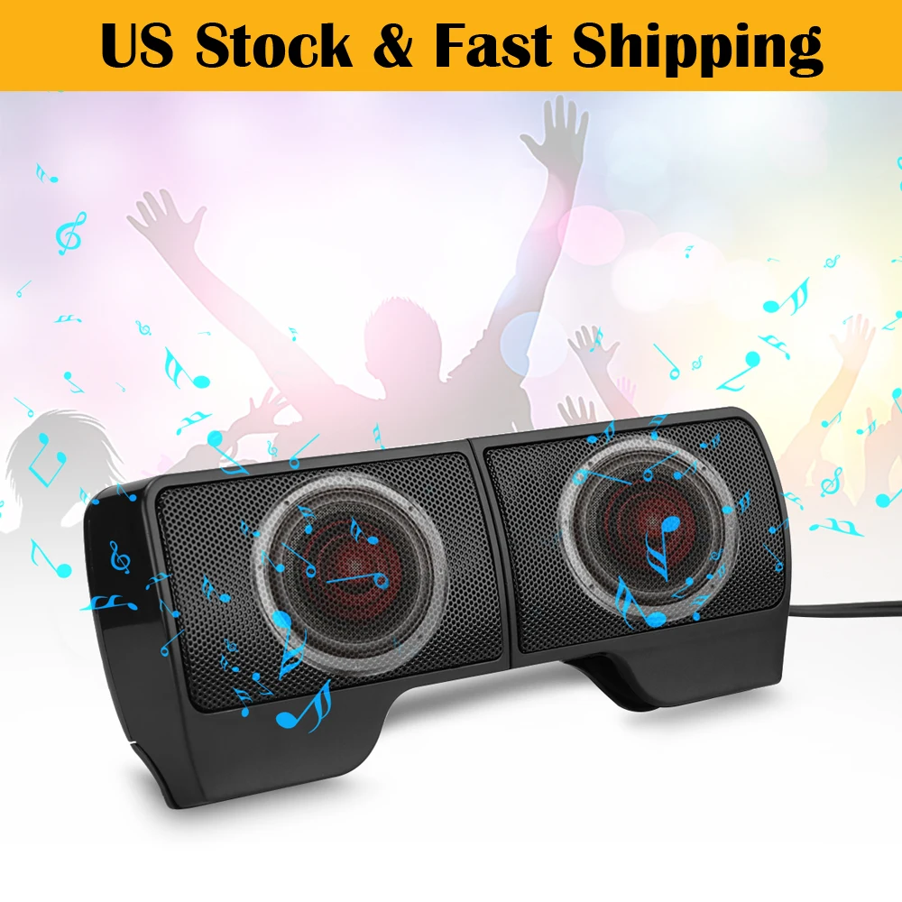 Laptop Soundbar Portable Mini Clip-On USB Powered Stereo Multimedia Speaker Soundbar portable for Laptop XP Vista Win7 Mac etc
Laptop Soundbar Portable Mini Clip-On USB Powered Stereo Multimedia Speaker Soundbar portable for Laptop XP Vista Win7 Mac etc