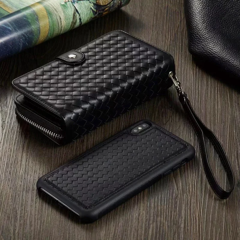For iPhone 11 Pro X Xr Xs Max Business Wallet Woven Pattern PU Leather Cover For iPhone 5 6 6s 7 8 Plus Zipper Magnet Split Case
For iPhone 11 Pro X Xr Xs Max Business Wallet Woven Pattern PU Leather Cover For iPhone 5 6 6s 7 8 Plus Zipper Magnet Split Case