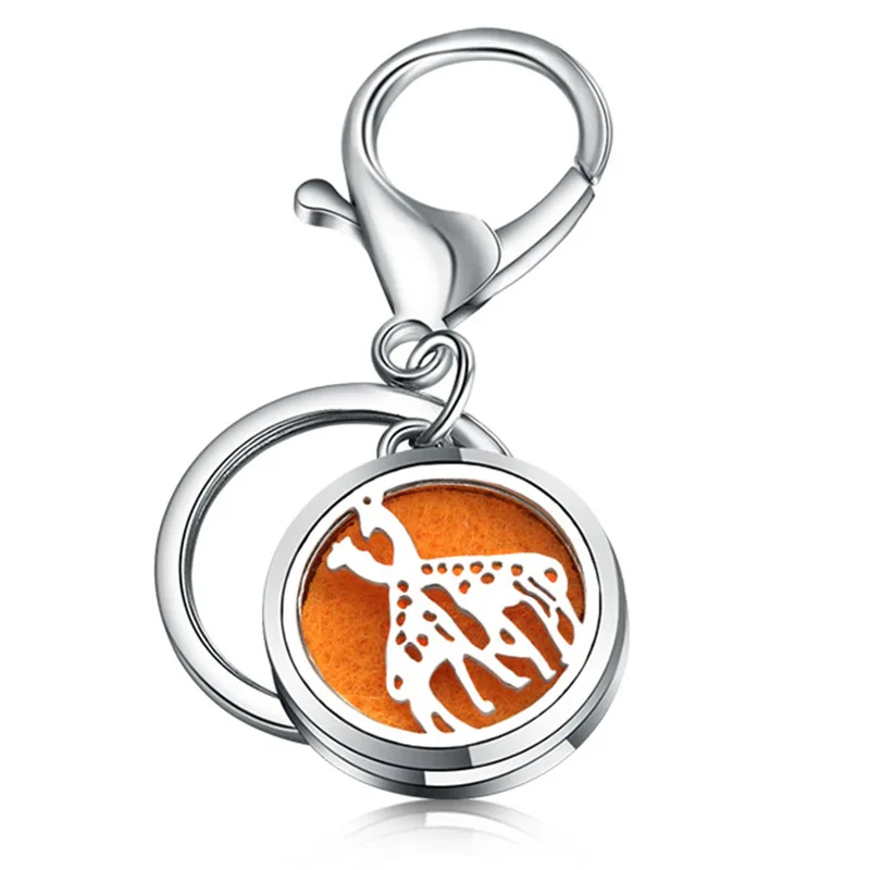 Fashion Giraffe Aromatherapy Box Key Chain Stainless Steel Perfume Essential Oil Diffuser Scent Key Chain Keyring Christmas Gift
Fashion Giraffe Aromatherapy Box Key Chain Stainless Steel Perfume Essential Oil Diffuser Scent Key Chain Keyring Christmas Gift