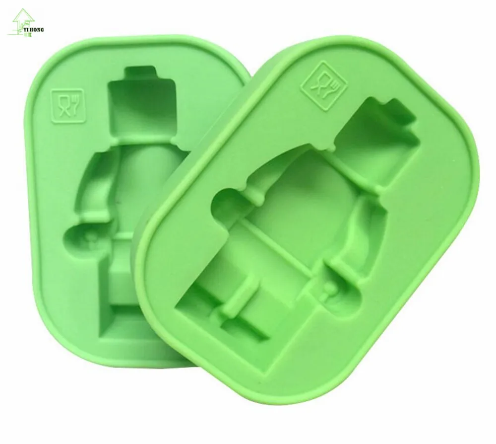YIHONG Fun Robot Shape Ice Cube Tray Silicone Molds Candy Chocolate Mould Cream Maker diy Bar Party Drink A1416c | Дом и сад