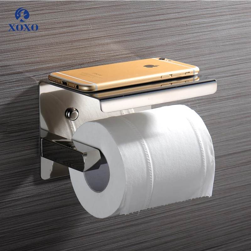 XOXO 201 304 Toilet Roll Paper Holder Wall Mounted Stainless Steel Bathroom Paper Mobile Phone Holder Storage Shelf Rack 5686
XOXO 201 304 Toilet Roll Paper Holder Wall Mounted Stainless Steel Bathroom Paper Mobile Phone Holder Storage Shelf Rack 5686