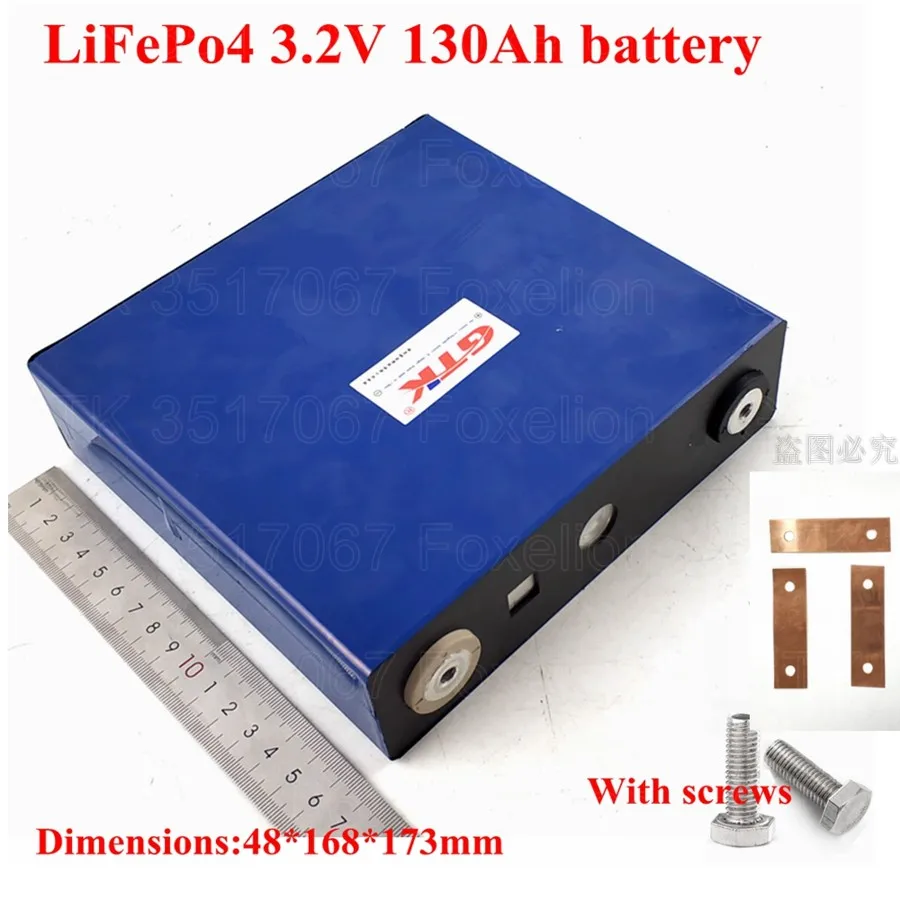8PCS GTK 3.2V 120Ah LiFePO4 Long Life Cycles 3500 Times Max 3C For 12V Solar Energy Storage Battery pack photovoltaic 130Ah real
8PCS GTK 3.2V 120Ah LiFePO4 Long Life Cycles 3500 Times Max 3C For 12V Solar Energy Storage Battery pack photovoltaic 130Ah real