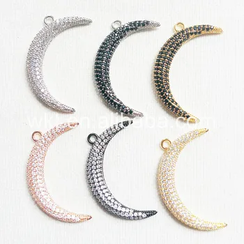 WT-P792 Fashion Desings crescent moon pendant for necklace Micro paved pendant rose gold black gun plated pendant style Jewelry
WT-P792 Fashion Desings crescent moon pendant for necklace Micro paved pendant rose gold black gun plated pendant style Jewelry