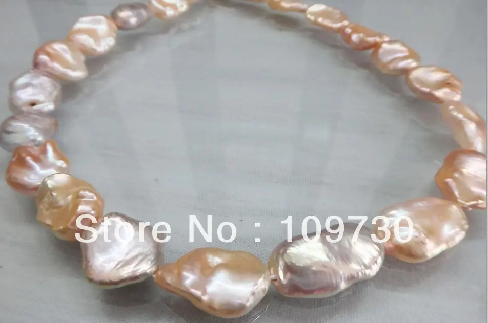 Jewelry 0012055 HUGE NATURAL 18"25x14MM SOUTH SEA GENUINE GOLD PINK MULTICOLO PEARL NECKLACE 14KGP
Jewelry 0012055 HUGE NATURAL 18"25x14MM SOUTH SEA GENUINE GOLD PINK MULTICOLO PEARL NECKLACE 14KGP