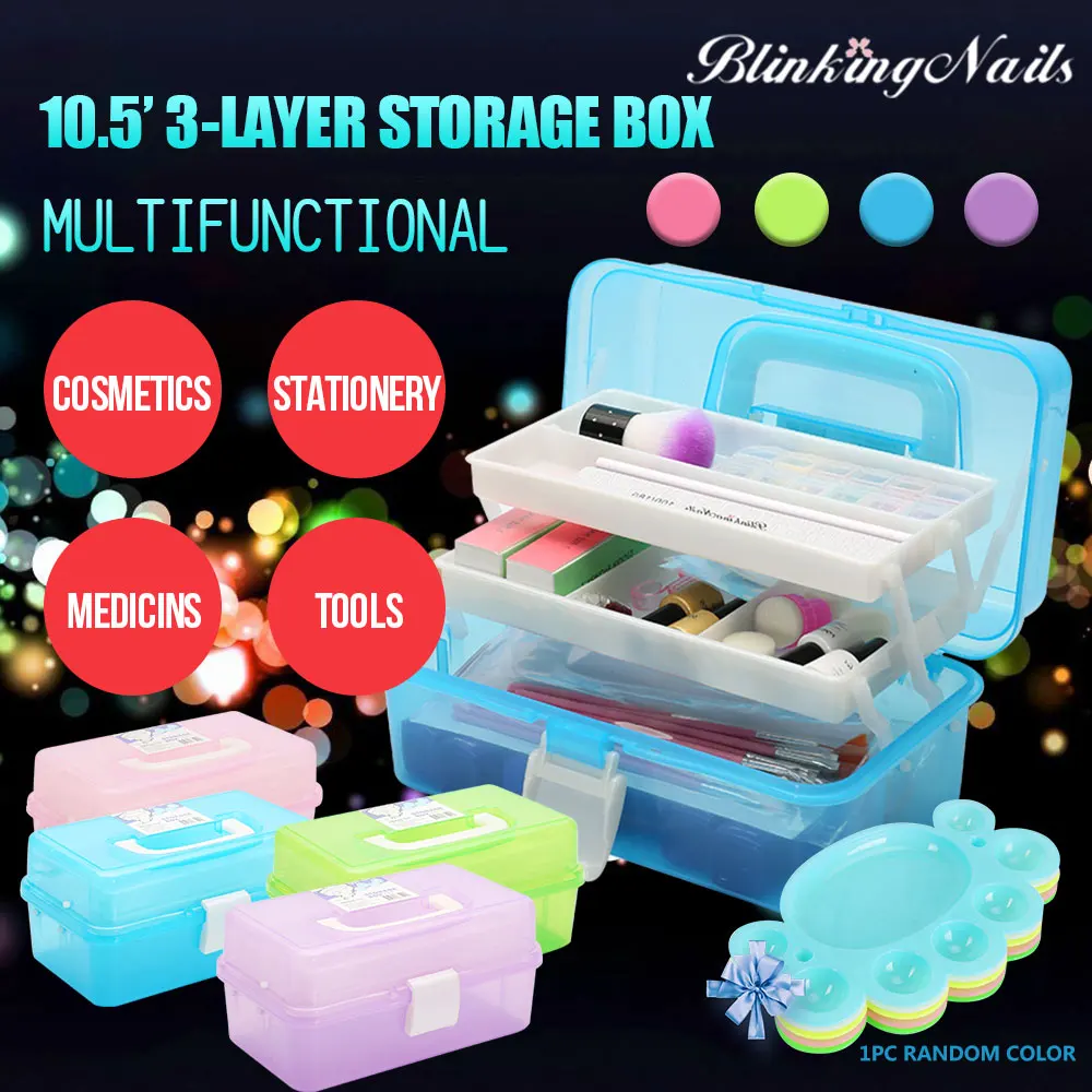 BlinkingNails Nail Tools Storage Box for Nail Art Equipment Plastic Tool Box with Container Case for Manicure Nails Tools 2018
BlinkingNails Nail Tools Storage Box for Nail Art Equipment Plastic Tool Box with Container Case for Manicure Nails Tools 2018