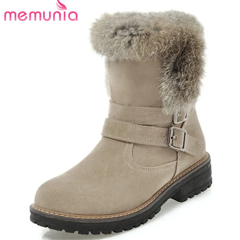 MEMUNIA 2020 russia newest winter snow boots women keep warm ankle boots buckle fashion platform boots comfortable ladies shoes