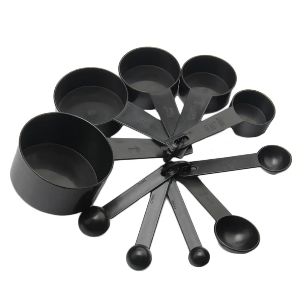 10Pcs/Set Black Plastic Measuring Spoons Measuring Cups Set Tools Handle Kitchen Measuring Tool For Baking Coffee Tea 10 Size
10Pcs/Set Black Plastic Measuring Spoons Measuring Cups Set Tools Handle Kitchen Measuring Tool For Baking Coffee Tea 10 Size