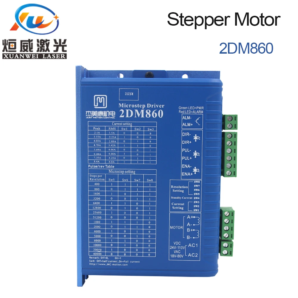 Stepper Motor Driver CNC 2DM860H Digital Two Phase Step Stepper Motor Driver Microstep Controller Hot Sale
Stepper Motor Driver CNC 2DM860H Digital Two Phase Step Stepper Motor Driver Microstep Controller Hot Sale