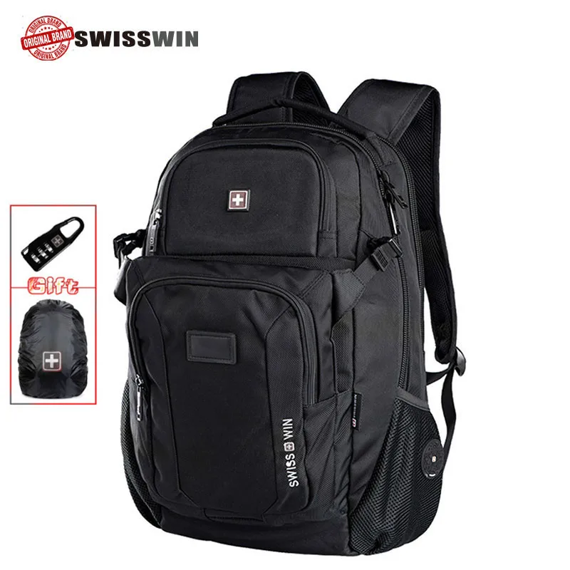 swiss Black Nylon 17 inch Computer capacity gear Bag swiss Men's laptop Backpack Students AirFlow Youth mochilas masculino Zaini
swiss Black Nylon 17 inch Computer capacity gear Bag swiss Men's laptop Backpack Students AirFlow Youth mochilas masculino Zaini