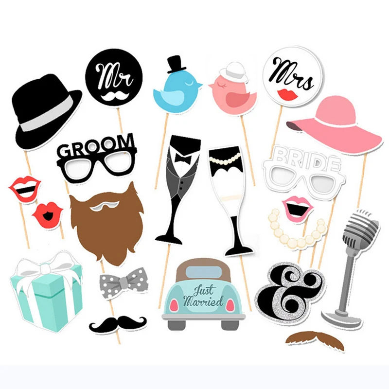 22Pcs/Set Creative Paper Mr Mrs Bride Groom Photobooth Funny Beard Photo Booth Props Wedding Party Decor Supplies New Arrival
22Pcs/Set Creative Paper Mr Mrs Bride Groom Photobooth Funny Beard Photo Booth Props Wedding Party Decor Supplies New Arrival