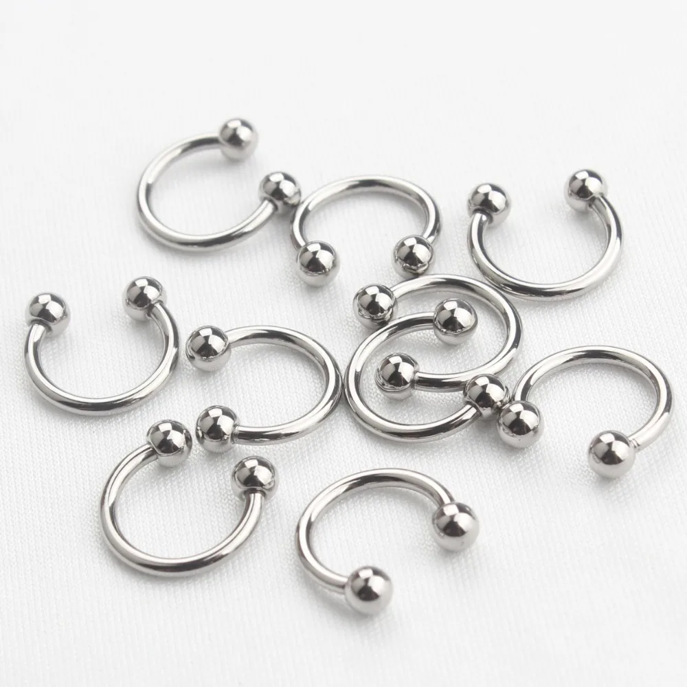 G23 Titanium External Thread Nose Rings Horseshoe Nipple Rings BCR&CBR Eyebrow Piercings Earring Cartilage Tragus Body Jewelry
G23 Titanium External Thread Nose Rings Horseshoe Nipple Rings BCR&CBR Eyebrow Piercings Earring Cartilage Tragus Body Jewelry