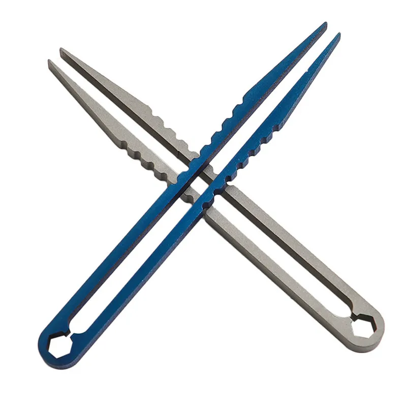Titanium tweezers mini gadget outdoor tweezers Home Durable Titanium Alloy Mini Tweezers Tool Trumpet Outdoor Travel Tools #2Y15 (4)