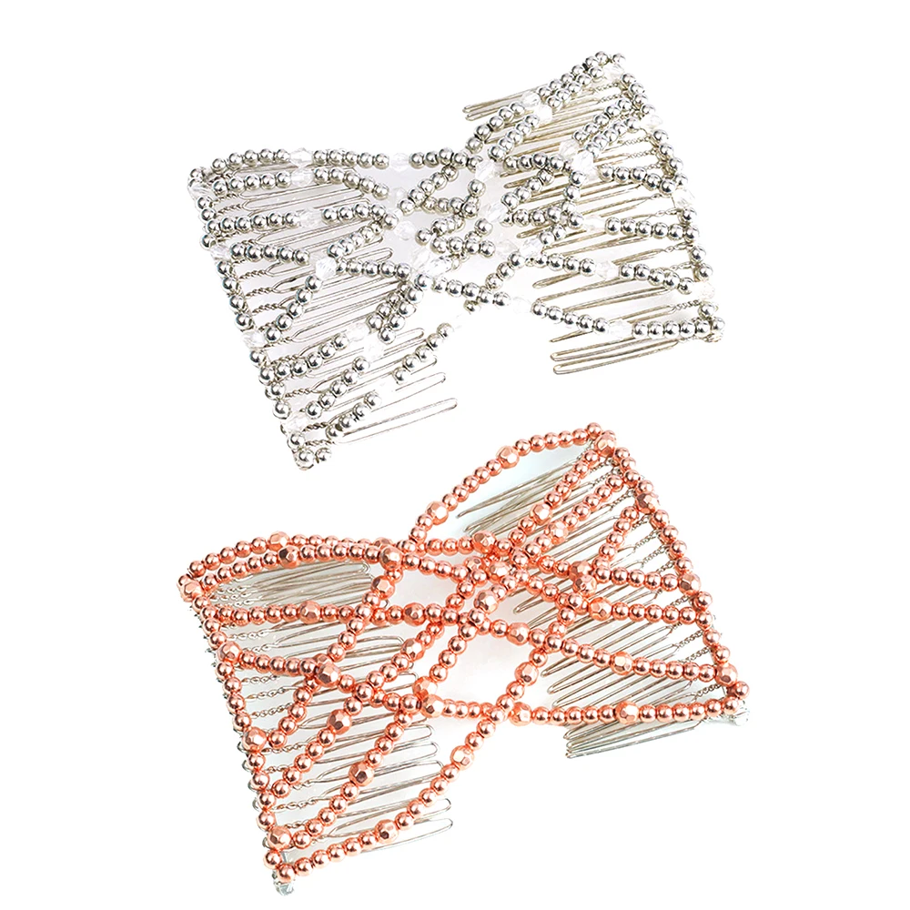 Magic Beading Bow Stretching Hair Bowknot Comb Clip Women Hairpin Headwear Tools Korean Silver Gold Hair Accessories Hot Sale
Magic Beading Bow Stretching Hair Bowknot Comb Clip Women Hairpin Headwear Tools Korean Silver Gold Hair Accessories Hot Sale