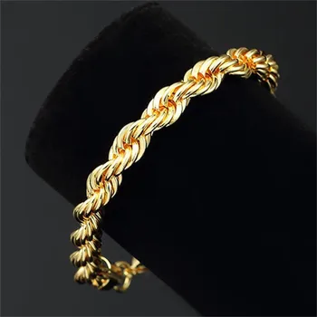 10 K Real Yellow Gold Filled Rope Bracelet 5mm, 21.5cm / 8.4 inch Long,Men's /Ladies Sale Event
10 K Real Yellow Gold Filled Rope Bracelet 5mm, 21.5cm / 8.4 inch Long,Men's /Ladies Sale Event