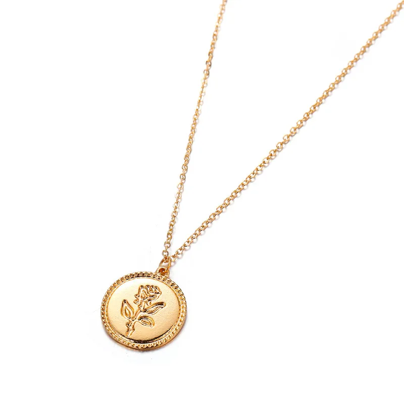 Rose Coin Pendant Gold Necklaces Women Long Alloy Flower Statement Sweater Link Chain Necklace Adjustable Clasp Fashion Jewelry
Rose Coin Pendant Gold Necklaces Women Long Alloy Flower Statement Sweater Link Chain Necklace Adjustable Clasp Fashion Jewelry