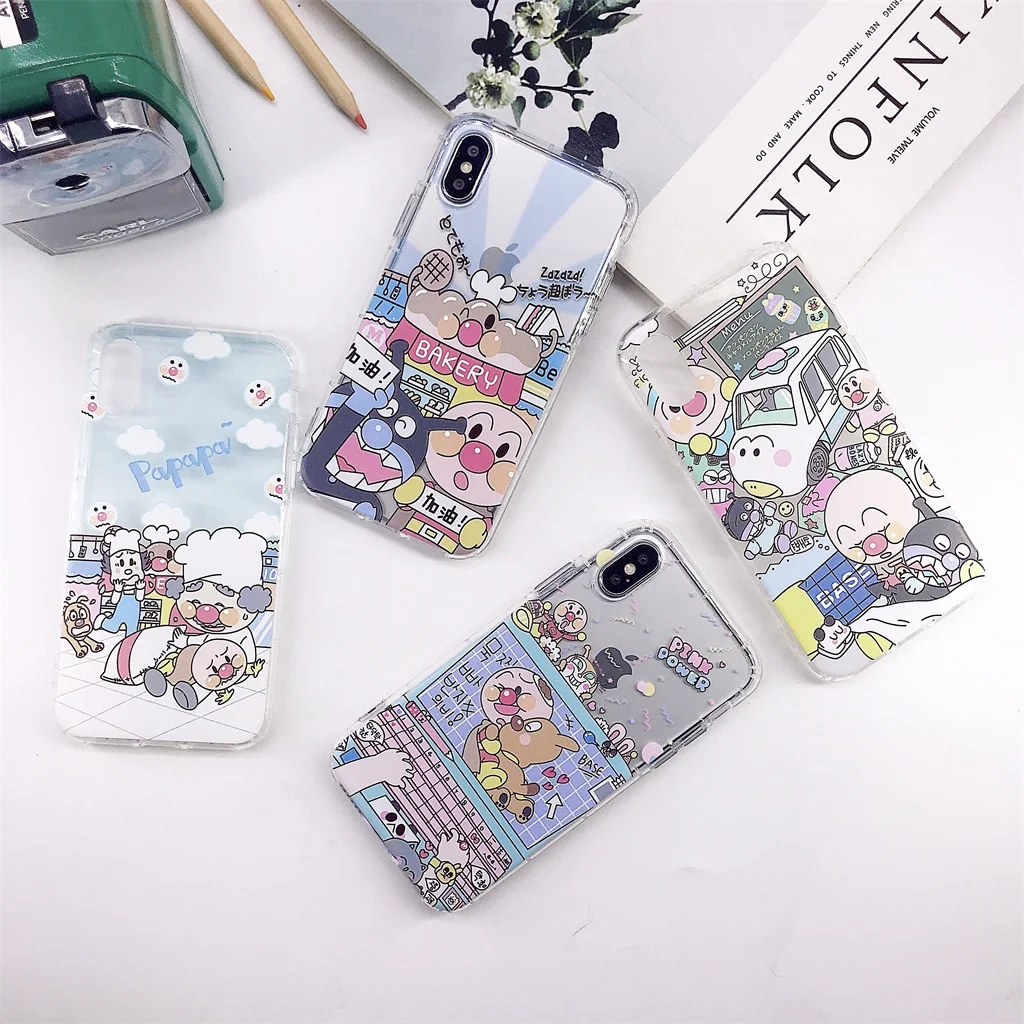 DTFQ Japan Cartoon Anpanman Soft TPU Phone Case Embossed Printing Clear Cover for iPhone 8 8 Plus 7 6 6s X XR Xs Max 11 Pro Max
DTFQ Japan Cartoon Anpanman Soft TPU Phone Case Embossed Printing Clear Cover for iPhone 8 8 Plus 7 6 6s X XR Xs Max 11 Pro Max