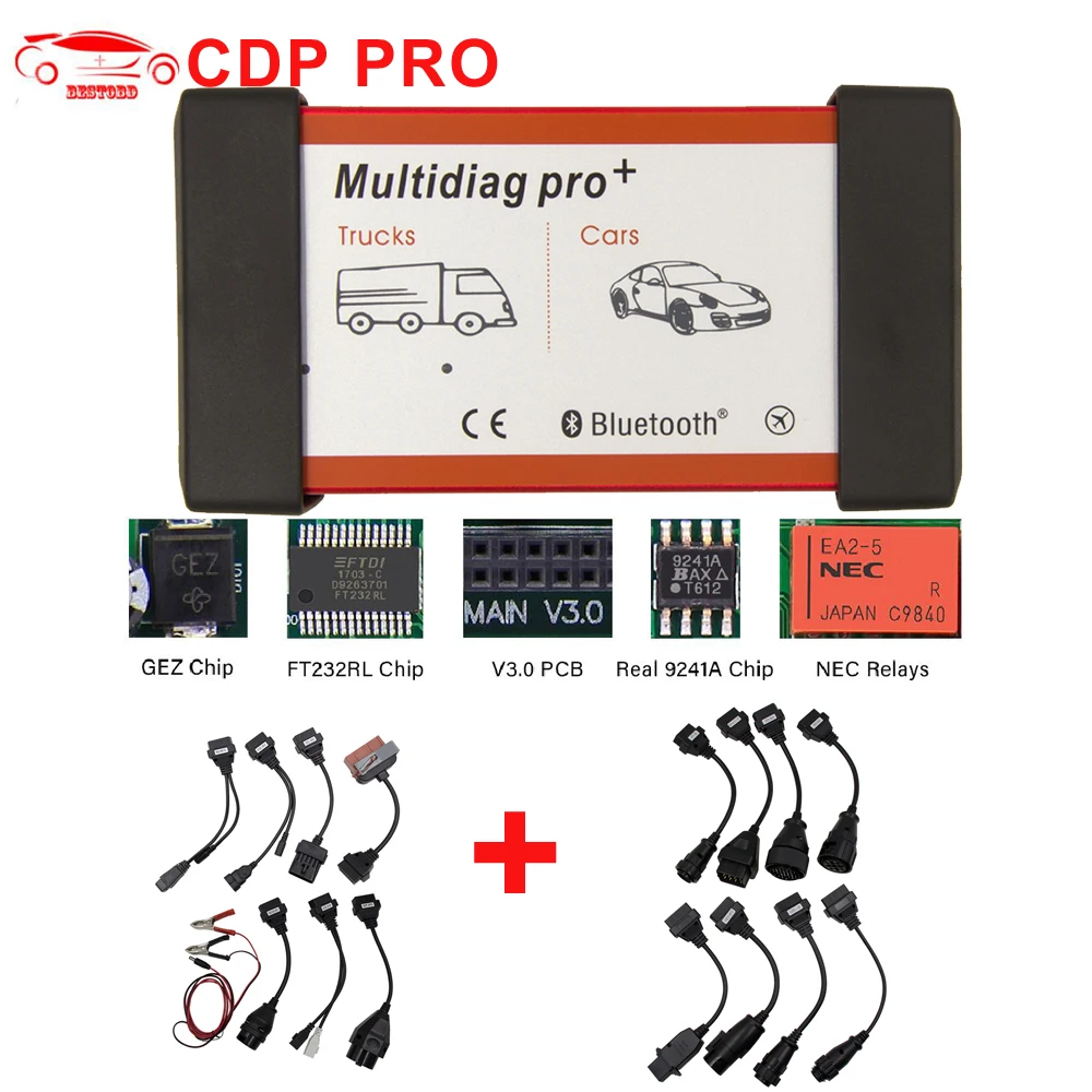 TCS PRO 2016.00/2015.R3 Multidiag pro Bluetooth USB Cars Trucks OBDII Diagnostic Tool TCS+ V3.0 NEC relays Real 9241A Scanner
TCS PRO 2016.00/2015.R3 Multidiag pro Bluetooth USB Cars Trucks OBDII Diagnostic Tool TCS+ V3.0 NEC relays Real 9241A Scanner