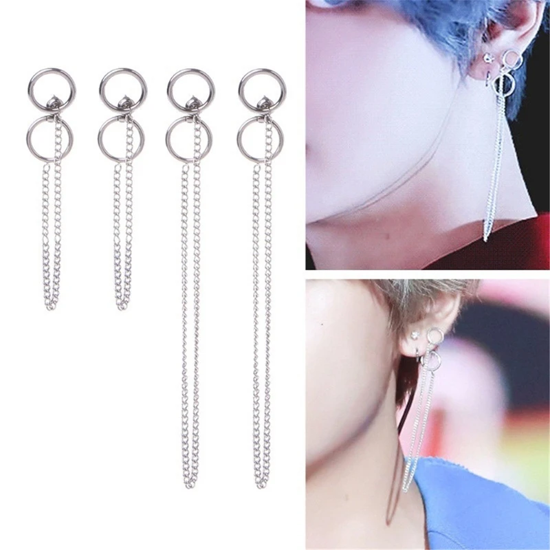 2pcs/Pair Kpop New DAN V Same Style Earring Ear Stud Titanium Steel Silver High Quality Jewelry Gift For Women Man
2pcs/Pair Kpop New DAN V Same Style Earring Ear Stud Titanium Steel Silver High Quality Jewelry Gift For Women Man