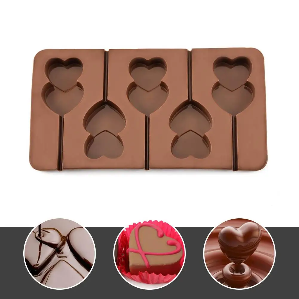 5 Grid Double Heart Shaped Silicone Non Stick Lolly Chocolate Cookie Candy Mold Cookie Tools Hot
5 Grid Double Heart Shaped Silicone Non Stick Lolly Chocolate Cookie Candy Mold Cookie Tools Hot