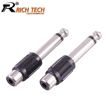 100pcs 6.35mm 1/4" Male Mono Plug to RCA Female Jack Audio Adapter Connector Audio Converter Plug
100pcs 6.35mm 1/4" Male Mono Plug to RCA Female Jack Audio Adapter Connector Audio Converter Plug