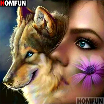 HOMFUN Full Square/Round Drill 5D DIY Diamond Painting "Woman wolf" 3D Embroidery Cross Stitch 5D Decor Gift A14223
HOMFUN Full Square/Round Drill 5D DIY Diamond Painting "Woman wolf" 3D Embroidery Cross Stitch 5D Decor Gift A14223