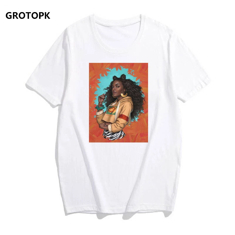 Poppin Music Print T-shirts for Women Melanin Aba Black Girl Streetwear Summer T Shirt Women New Arrivals Vogue T-shirt Harajuku
Poppin Music Print T-shirts for Women Melanin Aba Black Girl Streetwear Summer T Shirt Women New Arrivals Vogue T-shirt Harajuku