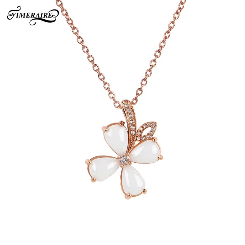Elegant Flower Pendants Necklaces For Women 585 Rose Gold Shining Crystal Smooth Ceramic Black White Fashion Jewelry With Chain
Elegant Flower Pendants Necklaces For Women 585 Rose Gold Shining Crystal Smooth Ceramic Black White Fashion Jewelry With Chain
