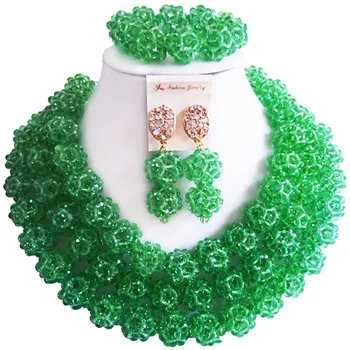 Factory Firect Sale Latest Light Green Color Crystal Nigerian Wedding Beads Necklace Earrings Set for Couples 3C-SJDS-02
Factory Firect Sale Latest Light Green Color Crystal Nigerian Wedding Beads Necklace Earrings Set for Couples 3C-SJDS-02