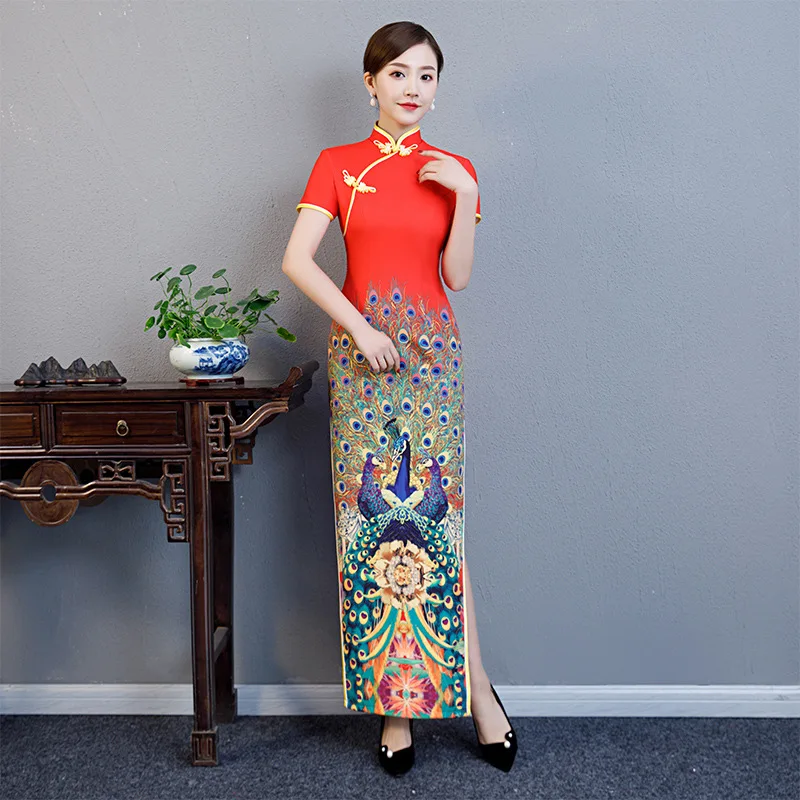 5XL Lady Party Evening Cheongsam Dress Fashion Chinese Womens Formal Qipao Slim Sexy Long Perform Show DressVestido
5XL Lady Party Evening Cheongsam Dress Fashion Chinese Womens Formal Qipao Slim Sexy Long Perform Show DressVestido