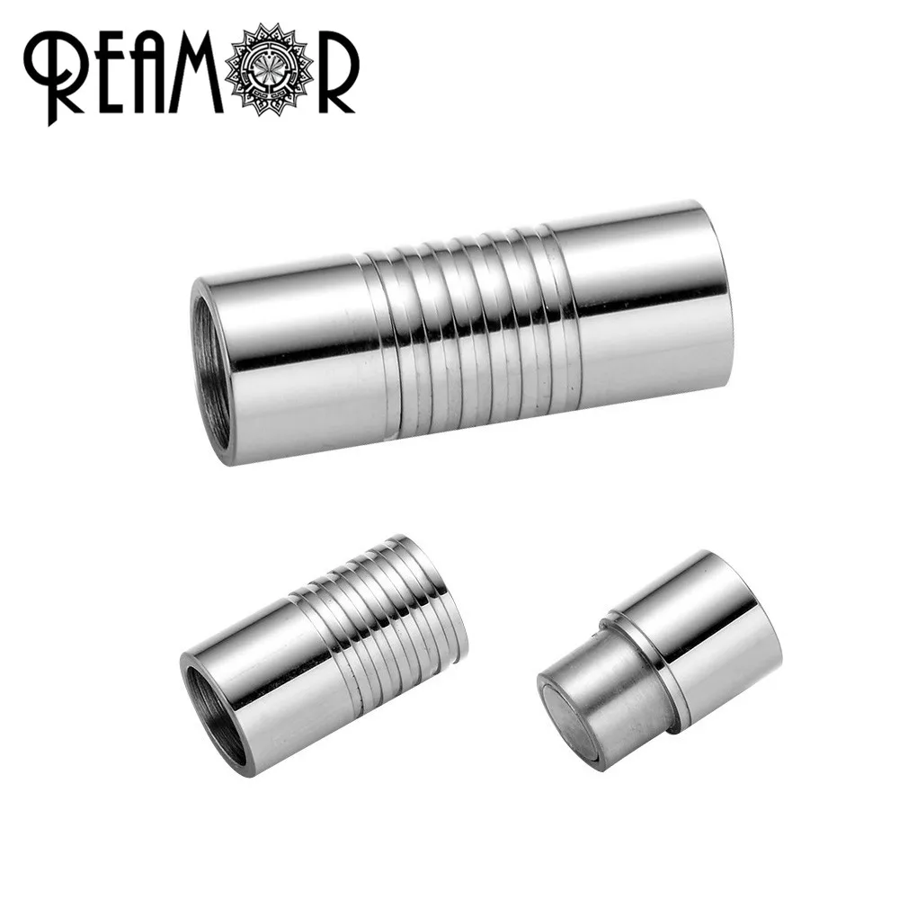 REAMOR 5pcs 316l Stainless Steel 6mm Hole Strong Buckles Cylinder Magnetic Clasps for Jewelry Making DIY Bracelets Findings
REAMOR 5pcs 316l Stainless Steel 6mm Hole Strong Buckles Cylinder Magnetic Clasps for Jewelry Making DIY Bracelets Findings