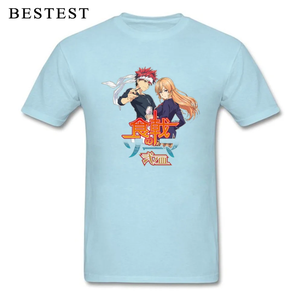 Food Wars Designs 8779 Short Sleeve Tops Shirts Round Collar 100% Cotton Fabric Youth T-Shirt Custom Tops Shirts On Sale Food Wars Designs 8779 light